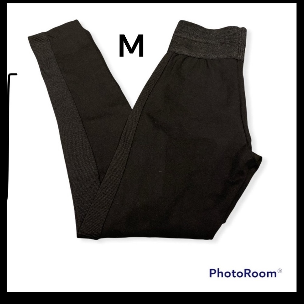 COPY - ZARA BASIC COLLECTION Leggings Black Sz M Nice Detail High Waist